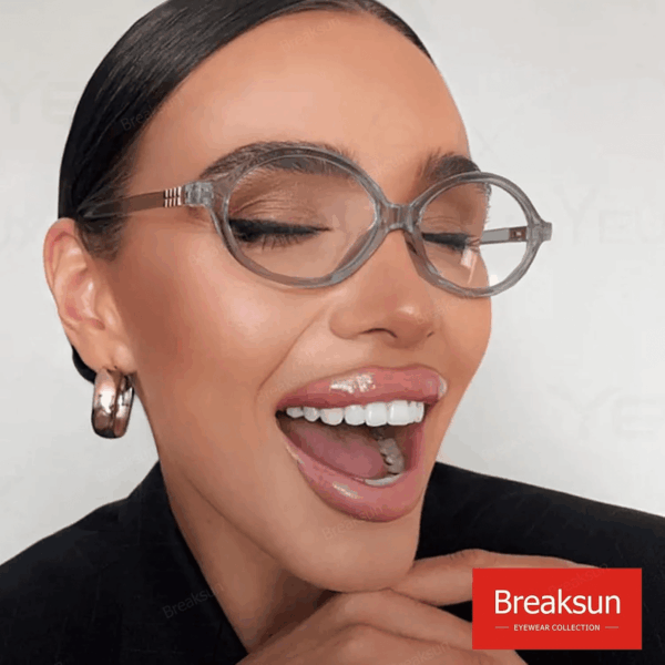 Fashion Oval Glasses for Women Men Retro round Tortoise Frame Blue Light Glasses Nerd Eyeglasses - Image 3