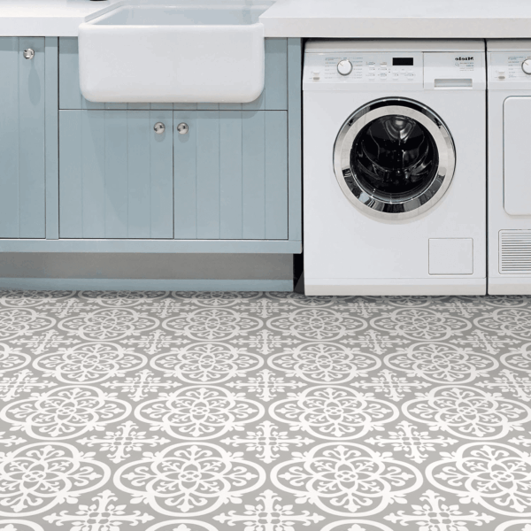 FP2942 Medina Peel & Stick Floor Tiles, Grey - Image 2