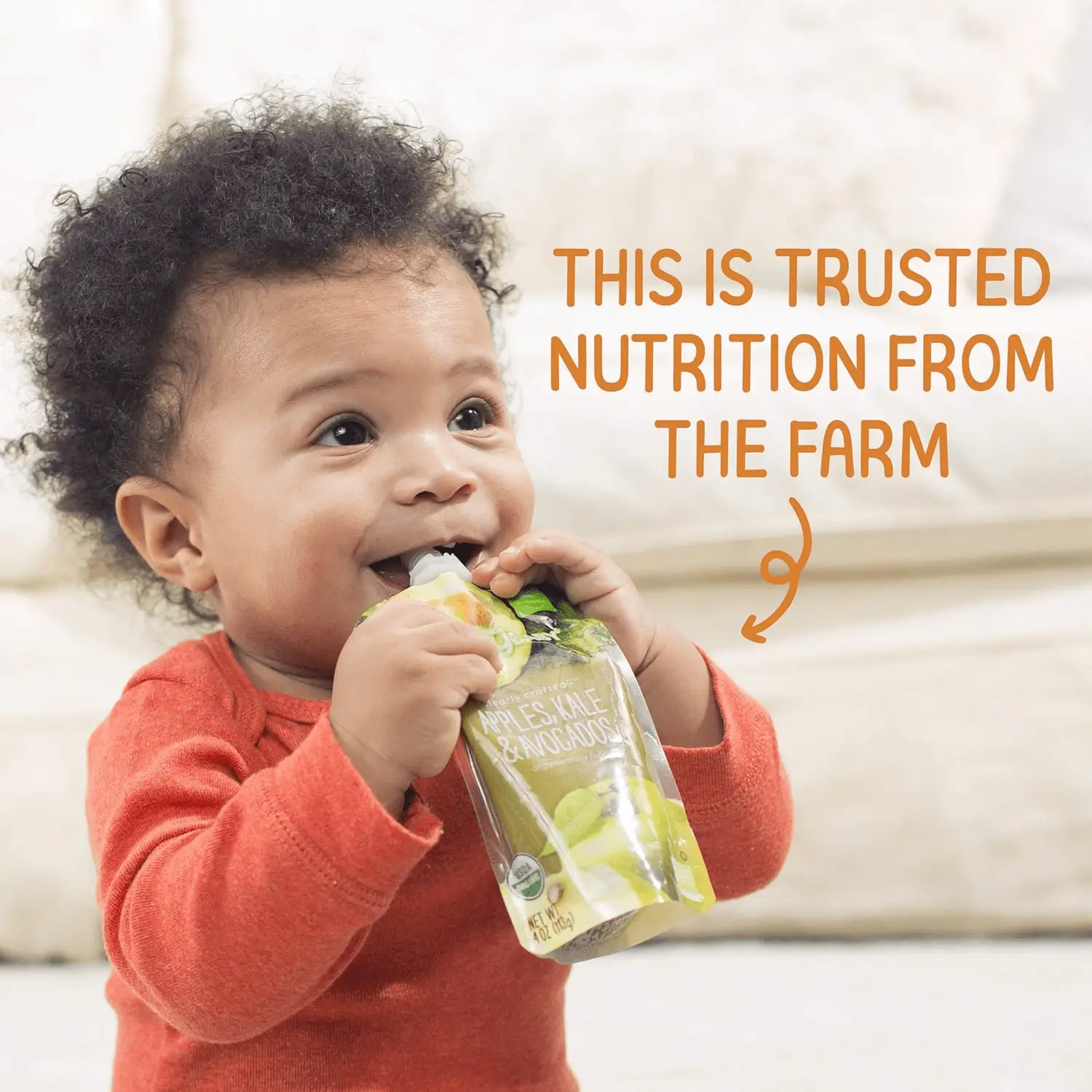 Organics Baby Food Bananas, Plums & Granola, 4 Oz Pouch - Image 2