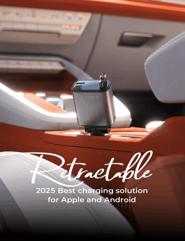 Retractable Car Charger [69W USB C Car Accessories Adapter ] for Iphone 16 USB C Charger Fast Charging, Ford Travel Essentials Gifts for Women Men, Road Trip Essentials for Iphone 16 15 14 13 12 - Image 2