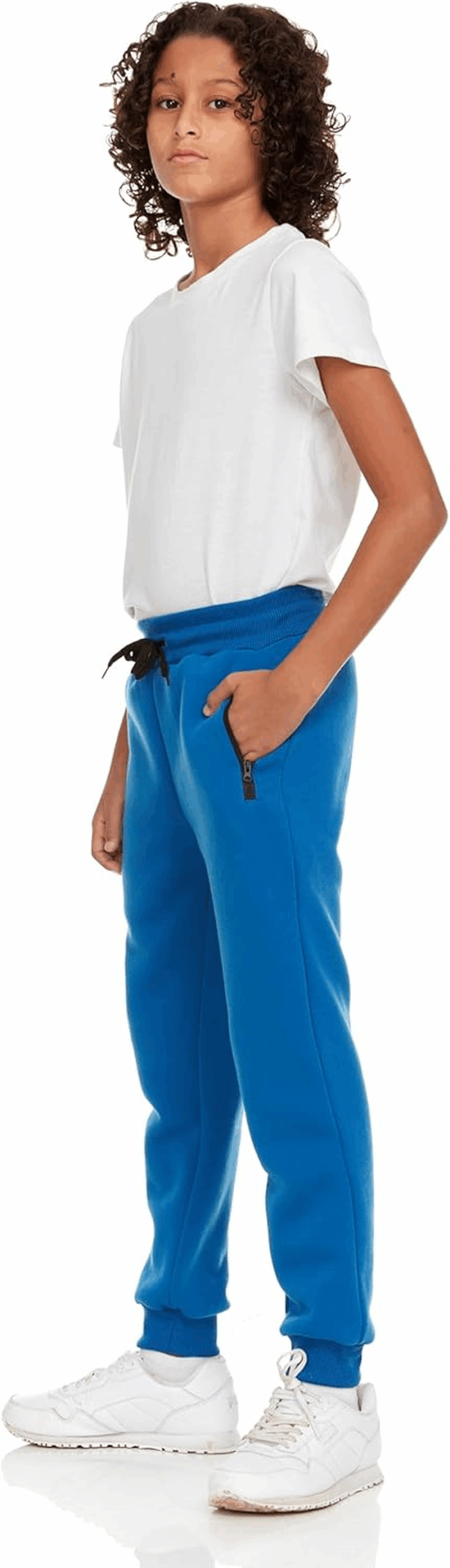 3Pk Boys Sweatpants Fleece Athletic Workout Kids Clothes Boys Joggers with Zipper Pocket and Drawstring Size 4-20 - Image 3