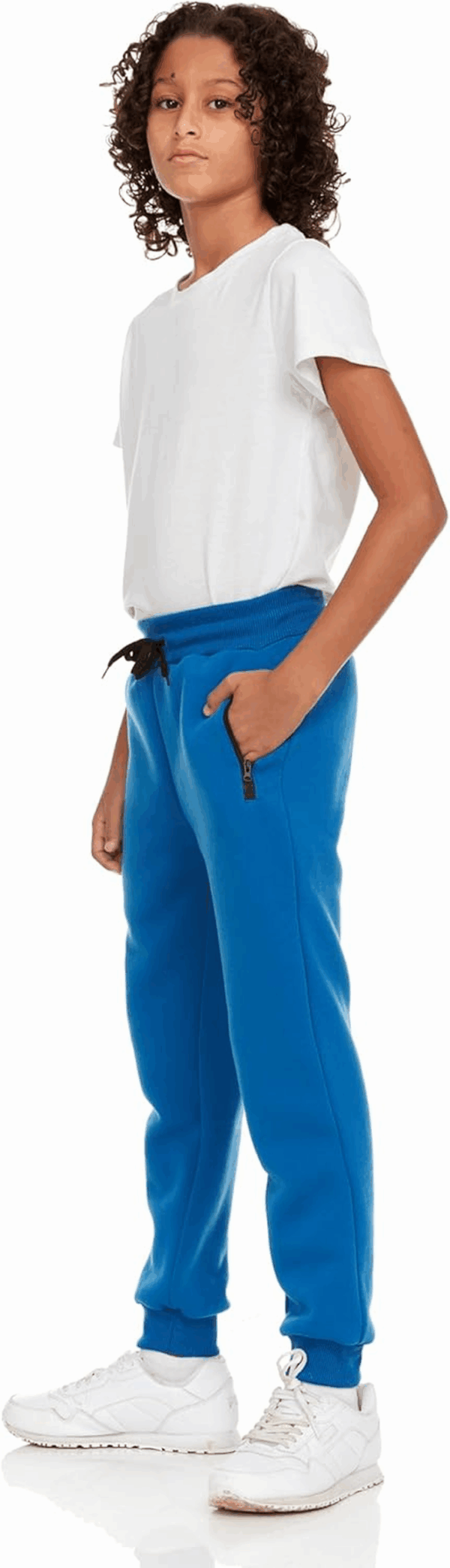 3Pk Boys Sweatpants Fleece Athletic Workout Kids Clothes Boys Joggers with Zipper Pocket and Drawstring Size 4-20 - Image 3
