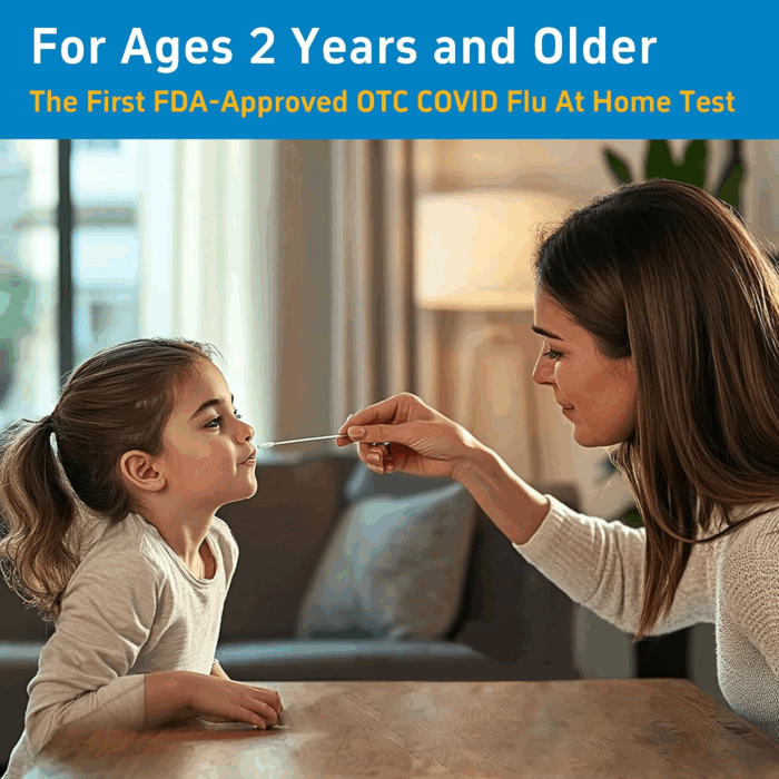 Rapid Check COVID-19, Flu A&B Antigen Test Kit, the First FDA Authorized OTC 3-In-1 Flu & COVID Home Test, Easy to Read Dual Windows, Results in 15 Mins, 18-Month Shelf Life, 1 Test - Image 4