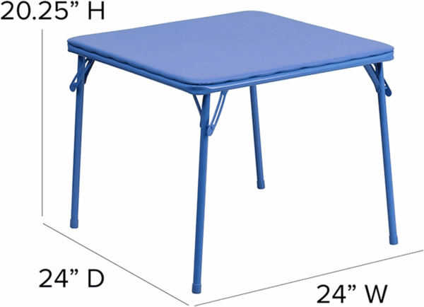 Mindy Kids 5-Piece Set Folding Square Table and Chairs Set for Daycare and Classrooms, Children'S Activity Table and Chairs Set, Multicolor - Image 3