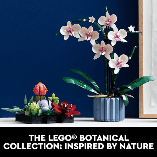 Botanicals Orchid - Artificial, Fake Indoor Flowers Building Set for Home, Kitchen, Desk Decoration, Adults Ages 18+ - Gift for Mother'S Day - 10311 - Image 6