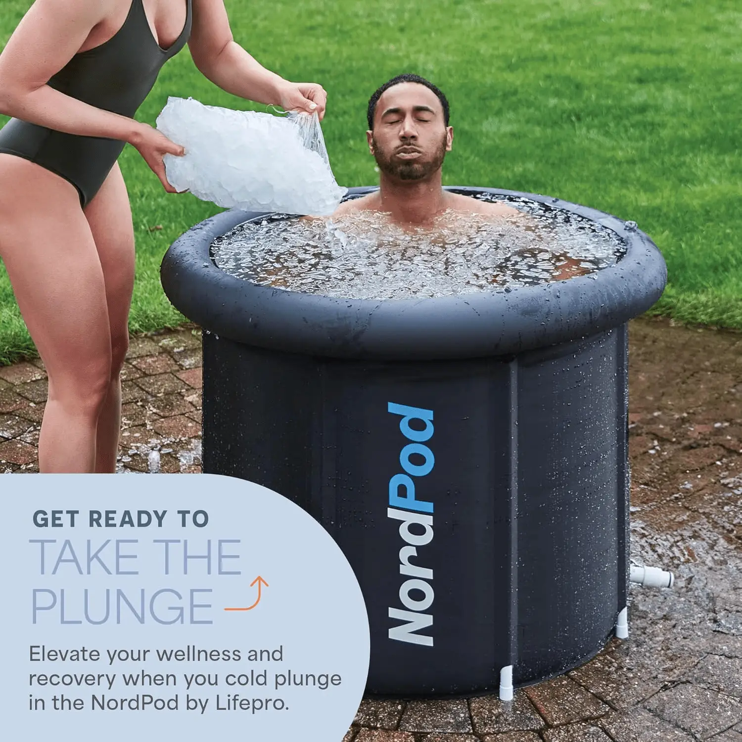 Nordpod Recovery Ice Tub – Portable Cold Plunge Tub for Athletes, Ice Bath for Recovery & Therapy – Outdoor/Indoor Use, All-Weather Lid, XL Size – Holds up to 102 Gallons - Image 2