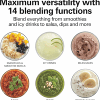 Wave Crusher Blender for Smoothies with 40 Oz Glass Jar and 14 Functions, Ice Sabre Blades & 700 Watts for Consistently Smooth Results, Black + Stainless Steel (54221) - Image 2