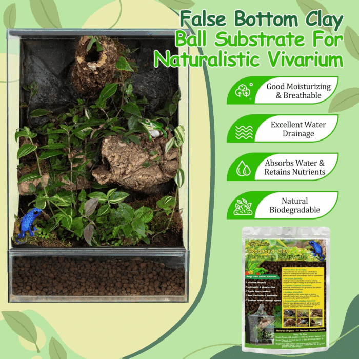 10LBS Expanded Clay Balls Terrarium Substrate for Reptiles - 100% Organic Lightweight Clay Pebbles Substrate Frogs False Bottom Substrate, Bioactive Terrarium Substrate for Drainage and Moisture - Image 4
