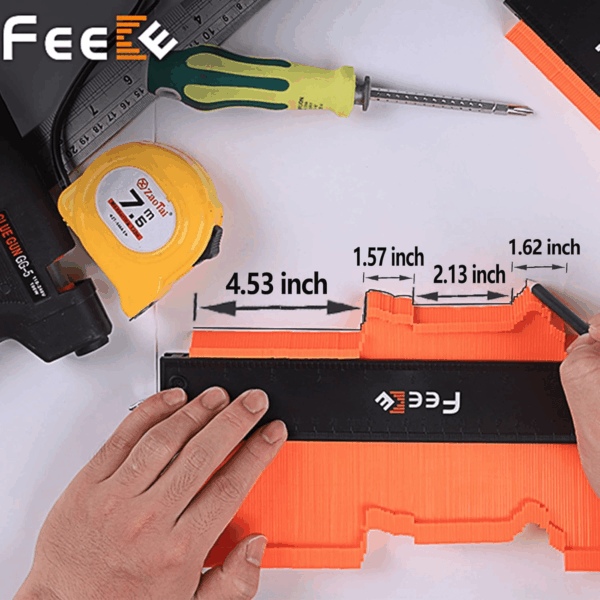 Contour Gauge (12 Inch) with Lock Profile Tool, Super Contour Duplicator Men Gifts Woodworking Tools Carpenter Tools Construction Scribe Tools for Man, Gifts for Men Dad Husband - Image 6