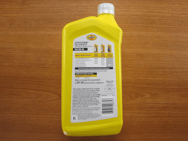 Chrysler Dodge Jeep Penzoil Ultra Platinum Full Synthetic 0W-40 7 Qts. - Image 4
