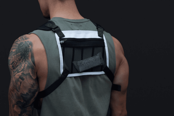 Water Resistant Chest Pack - Running Vest for Workouts, Running Phone Holder Extra Storage, Lightweight Running Pack - Image 6