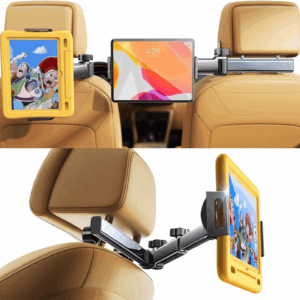 3 in 1 for Ipad Holder for Car Accessories for Women Interior Road Trip Essentials Backseat Car Organizer Car Tv for Back Seat Headrest Tablet Holder Ipad Car Mount Kids Fire Tablet 4.7-11"