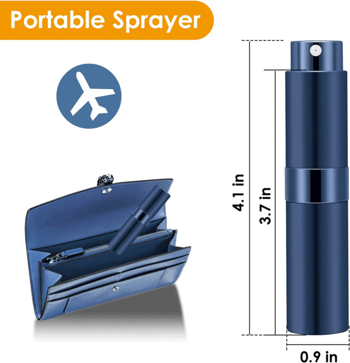8Ml Travel Perfume Atomizer Bottles Refillable, Mini Fragrance Bottles for Perfume, Empty Cologne Sprayer Pocket Perfume Dispenser(4 Pack) - Image 2