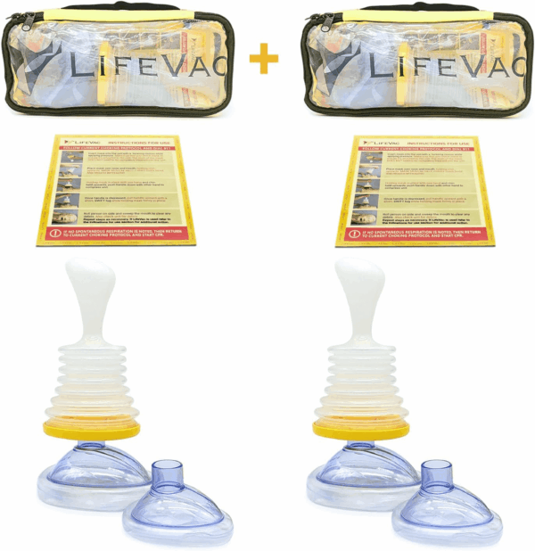 Yellow Travel Kit 2 Pack - Portable Suction Rescue Device, First Aid Kit for Kids and Adults, Portable Airway Suction Device for Children and Adults - Image 2