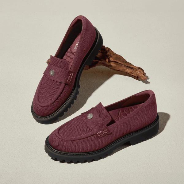 Francesca Women'S Loafers, Waterproof Round-Toe Platform Chunky Heel Loafers Bordeaux - Image 7