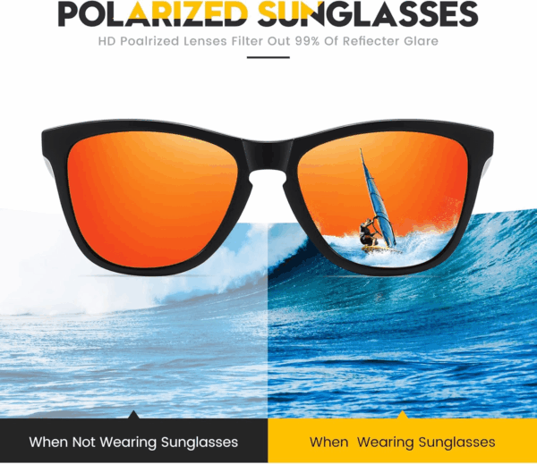 Sunglasses Womens Polarized Sunglasses for Mens Womens Retro Mirror Lens for Driving Fishing UV400 Protection - Image 4