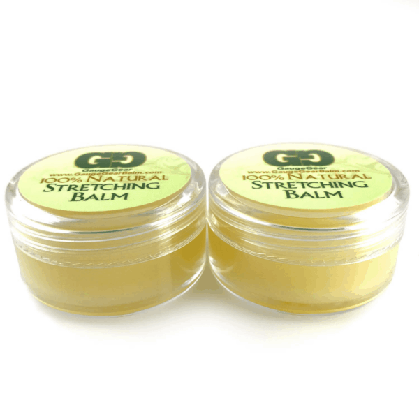 Twin Pack - Ear Stretching Balm | All Natural Natural Moisturizing Salve W/Jojoba | Stretched or Damaged Skin Care | Piercing Aftercare | Two 10 Ml Jars - Image 3