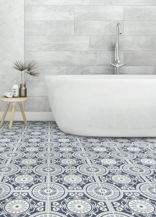 12-In by 12-In Blue Ezra Vinyl Peel & Stick Floor Tiles (10 Tiles), (10 Sq.Ft./Carton) - Image 2