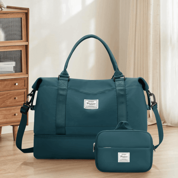 Weekender Bags for Women,Travel Duffle Overnight Bag with Shoe Compartment,Personal Item Carry on Bag,Gym Bag,3 Pcs Set - Image 9