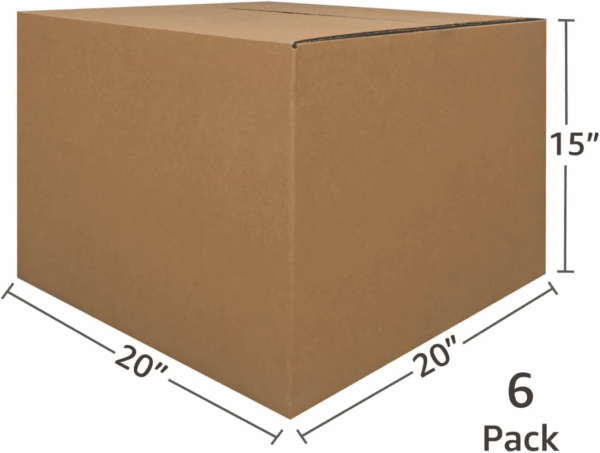Large Moving Boxes (6 Pack) 20X20X15-Inches Packing Cardboard Box - Image 3