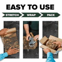 Cushion Lock Protective Wrap, 12 in X 50 Ft, Sustainable Packaging Solution for Packing, Shipping and Moving, No Scissors or Tape Needed, Great Alternative to Bubble Cushion Wrap (PCW-1250) - Image 3