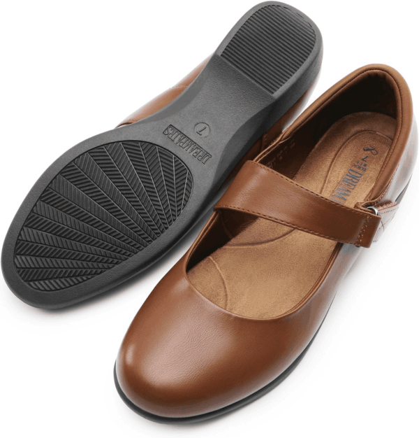 Womens Ballet Mary Jane Flats, Comfortable Business Office Dress Shoes for Women Dressy and Work with Ankle Strap - Image 3