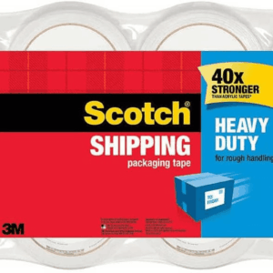 Heavy Duty Shipping Packaging Tape, 1.88 Inches X 54.6 Yards, 8 Rolls (3850-8), 436YD (400 M)