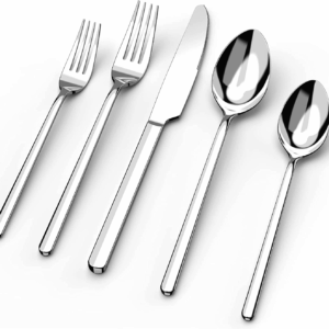 Silverware Set, 20 Piece Flatware Cutlery Set for 4, 18/10 Stainless Steel Silverware Mirror Polished Dishwasher Safe for Home, Restaurant, Wedding, Party(Silver, 20 Pieces for 4)