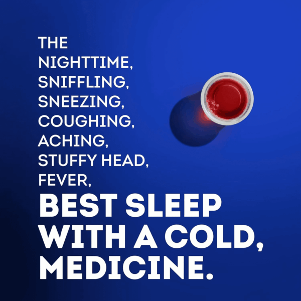 Nyquil SEVERE Cold, Flu, and Congestion Medicine, 2X12 Fl Oz Twin Pack, Berry Flavor, Maximum Strength, Nighttime Relief - Image 3