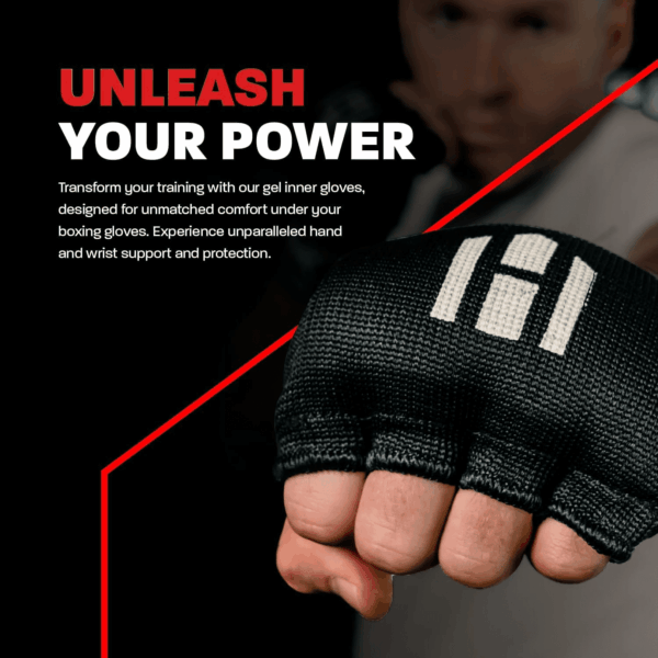 Hawk Padded Inner Gloves Training Gel Elastic Hand Wraps for Boxing Gloves Quick Wraps Men & Women Kickboxing Muay Thai MMA Bandages Fist Knuckle Wrist Wrap Protector Handwraps (Pair) - Image 3