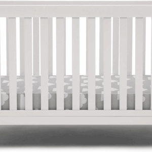 Essex 4-In-1 Convertible Baby Crib, Bianca White with Natural Legs