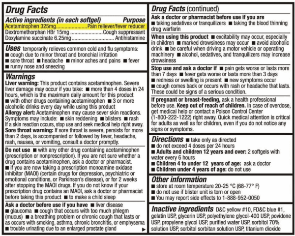 ® Nighttime | Cold & Flu Medicine | Powerful Multi-Symptom Daytime and Nighttime Relief (20 Softgels) (20 Softgels) - Image 6