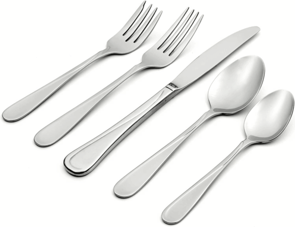 Flight 65 Piece Everyday Flatware, Service for 12, 18/0 Stainless Steel, Silverware Set, Dishwasher Safe - Image 2