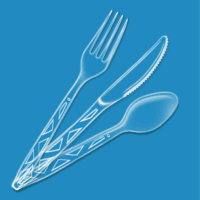 Disposable Clear Assorted Cutlery Set, Premium Quality, 192 Count, Large Combo Pack Forks, Spoon and Knives - Image 2