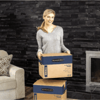 Small Prime Moving Box 10 Pack, Reinforced Handles, Tape-Free Assembly, Attached Lid, 16-In X 12-In X 12-In (0062716) - Image 6
