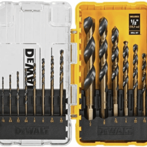 Drill Bit Set, 14-Piece, 135 Degree Split Point, for Plastic, Wood and Metal (DWA1184)