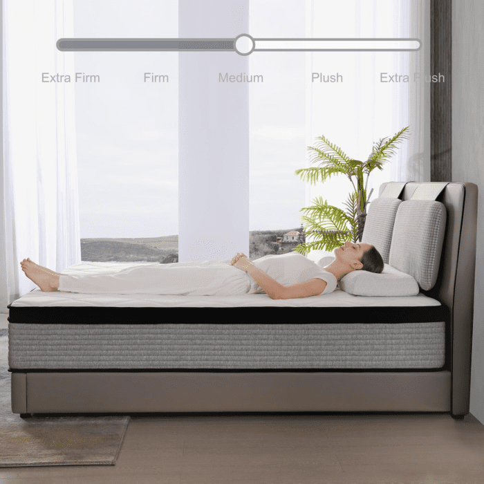 Queen Mattress, 10 Inch Queen Hybrid Mattresses in a Box with Memory Foam, Medium Firm Individual Pocket Spring for Edge Support, Fiberglass Free, Breathable, Certipur-Us - Image 9