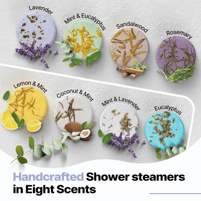 Shower Steamers Aromatherapy Birthday Gifts for Women -  8 Pcs Mothers Day Gifts for Mom Grandma Wife Her Men Teen Adults Bath Bombs Self Care with Natural Essential Oils Relaxation Home SPA - Image 2