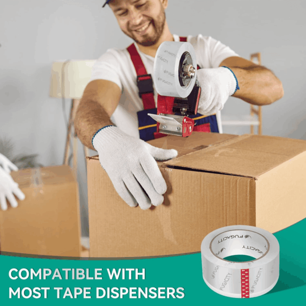 Clear Packing Tape Refills (6 Rolls),Heavy Duty Packaging Tape for Moving Sealing, Moving Supplies,2.7 Mil Thick, 1.88 in Wide,65 Yards per Roll,Total 390 Yards - Image 5
