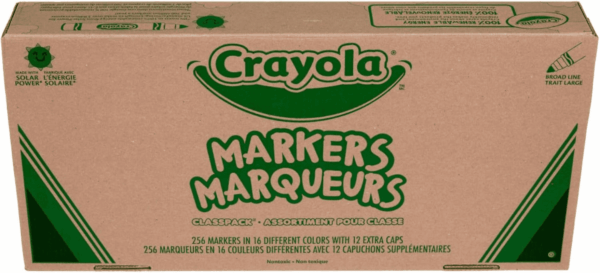 Broad Line Markers Classpack (256 Ct), Bulk School Supplies for Teachers, Kids Markers for School, Classroom Must Have