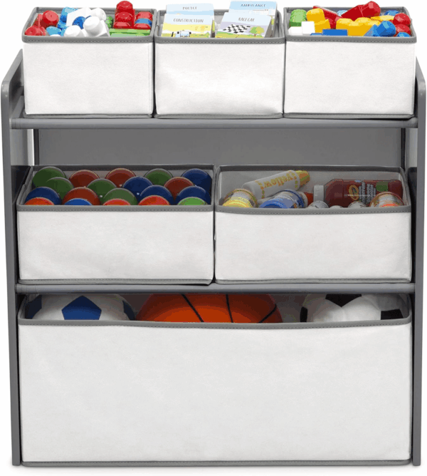 4-Piece Toddler Playroom Set, Grey/White - Image 8