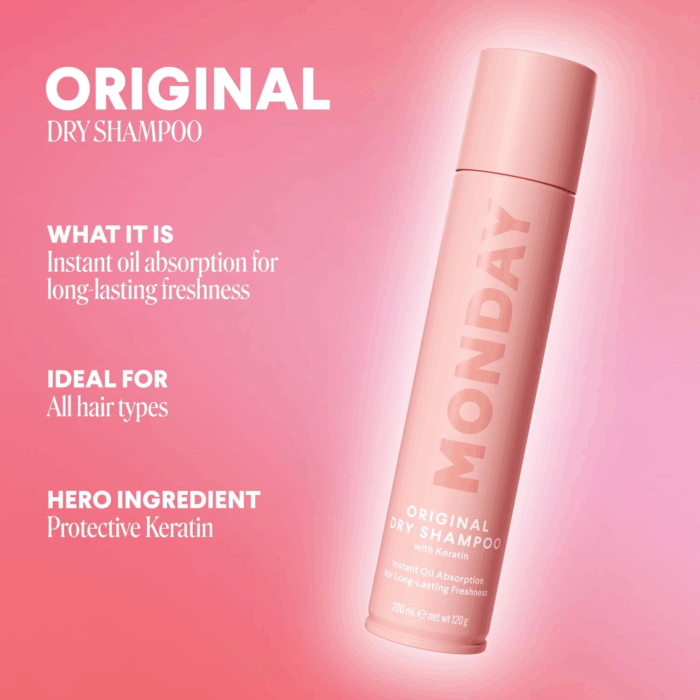 Dry Shampoo Original 6.7Oz, Freshens Hair, Absorbs Oil, Nourishes with Keratin, Protects Hair - Image 3