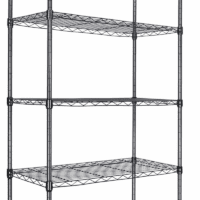 5 Tier Shelving Unit, Adjustable Storage Shelves with Wheels, Wire Shelving, 400 Lbs Capacity per Shelf, Max 2000 Lbs Total for Pantry, Kitchen, Garage, 30" L X 14" W X 59" H, Blacka