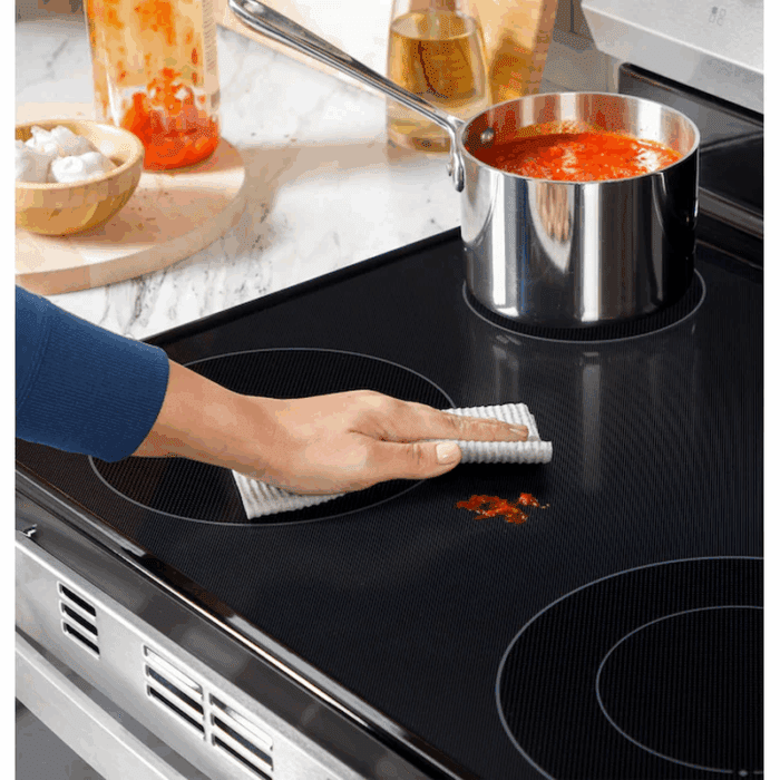 30-In Glass Top 4 Burners 5.3-Cu Ft Freestanding Electric Ran ( Stainless Steel ) - Image 5