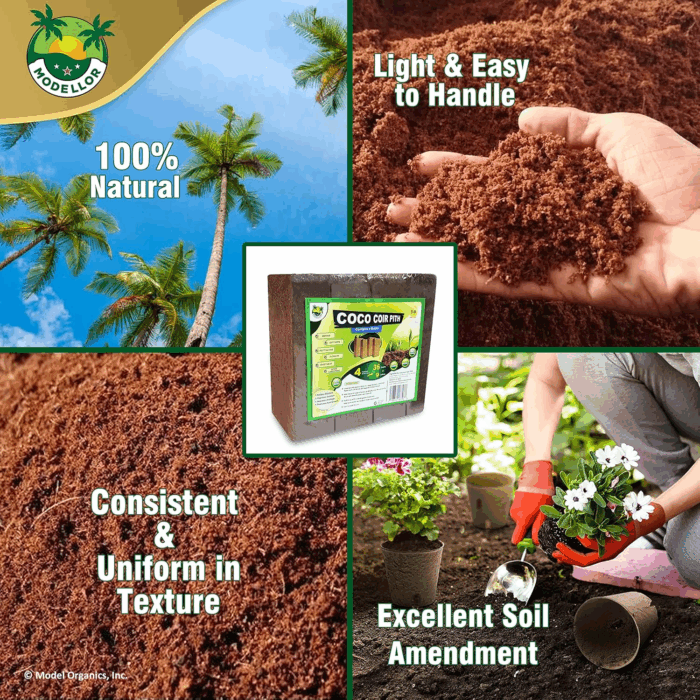 4 Bricks (5 Lb) Premium Super Washed Coco Coir, Yields 9 Gallons, Seed Starter, Organic, Ph Balanced, Gardening, Indoor, Outdoor Use. - Image 7