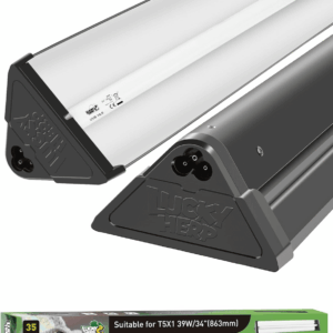 T5 Reptile Light Fixture Combo Kit 39W (New Upgrade), UVB Reptile Light Fixture with Desert UVB 10.0 34" Fluorescent Tube, UVA UVB Reptile Light for Lizard, Bearded Dragon, Tortoise