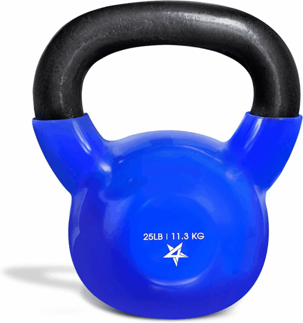 5-65Lbs Kettlebells Vinyl Coated Cast Iron for Dumbbell Weights Exercises, Gym, Fitness, Full Body Workout Equipment Push Up, Grip and Strength Training