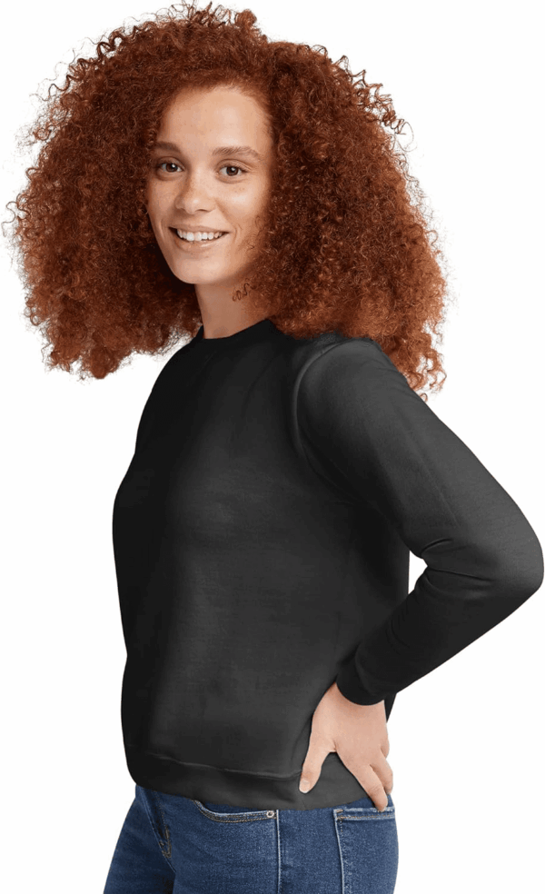 Women'S Ecosmart V-Notch Crewneck Sweatshirt, Fleece Pullover Sweatshirt for Women - Image 3