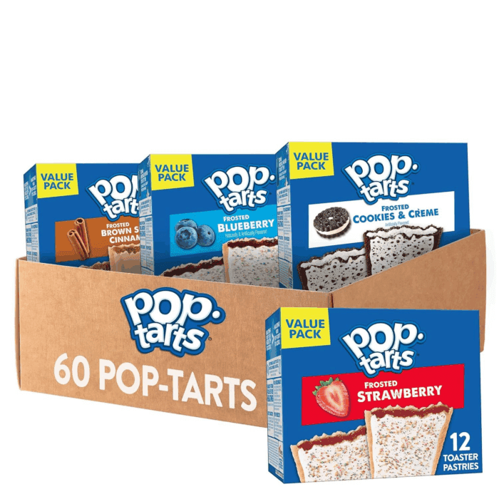 Toaster Pastries, Breakfast Foods, Kids Snacks, Variety Pack (5 Boxes, 60 )