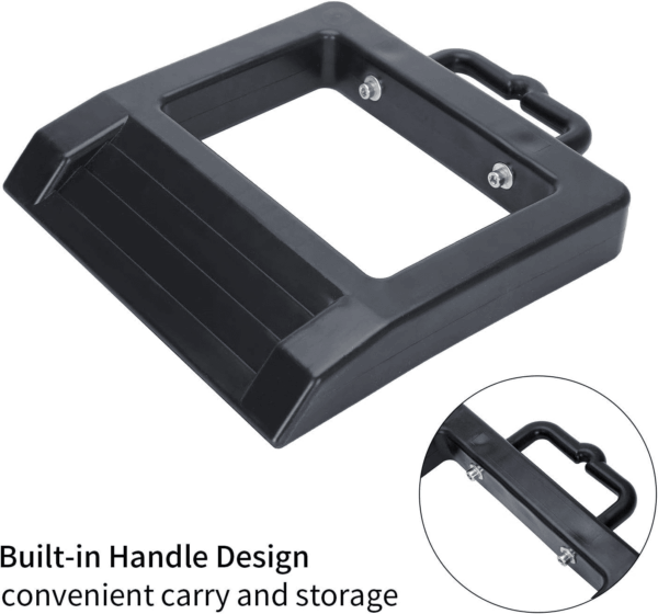 Pallet Jack Stopper Truck Chock Heavy Duty Pallet Jack Chock 14.2" Length X 11.6" Width X 2" Height 2 Pack (Black) - Image 3